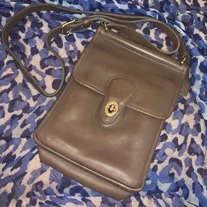 Taupe Coach Murphy Willis crossbody bag.